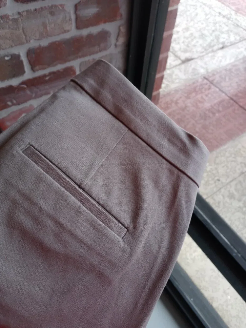 BANANA REPUBLIC FACTORY high rise slim ankle pants in gray (sz0)